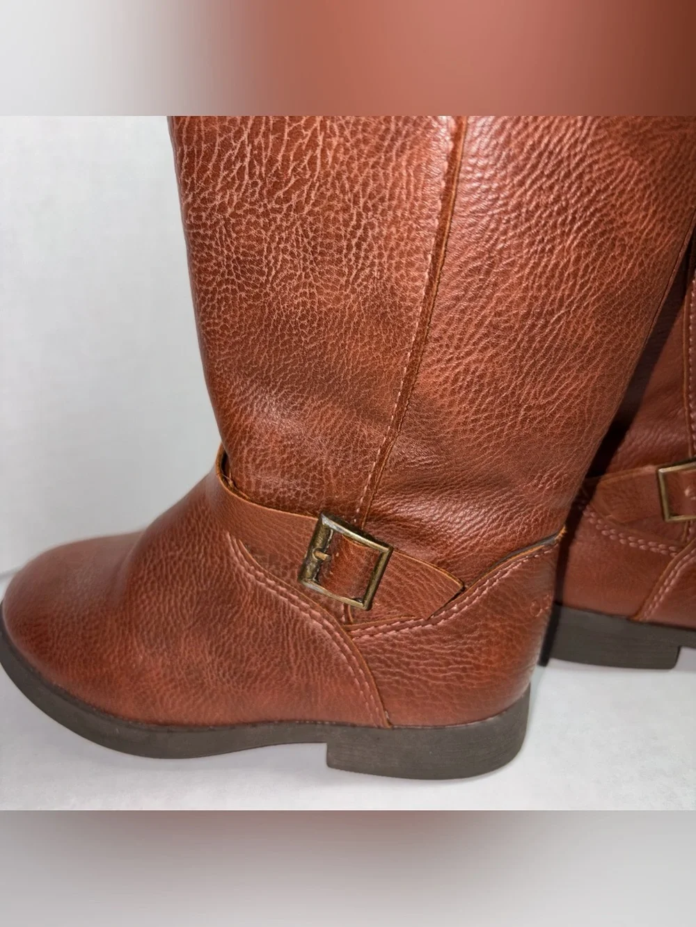 OshKosh B'gosh Lumi Toddler Girls Brown Riding Boots 8 M